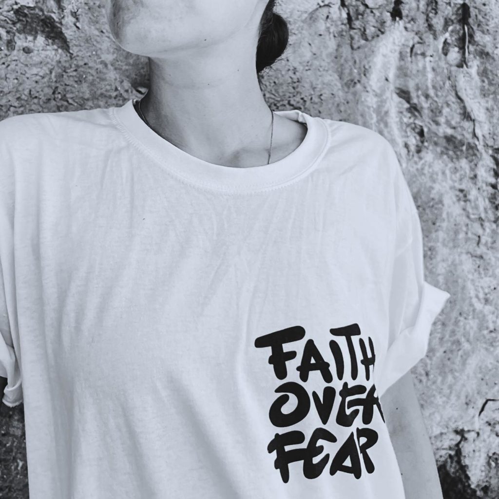 feardrop faith over fear shirt