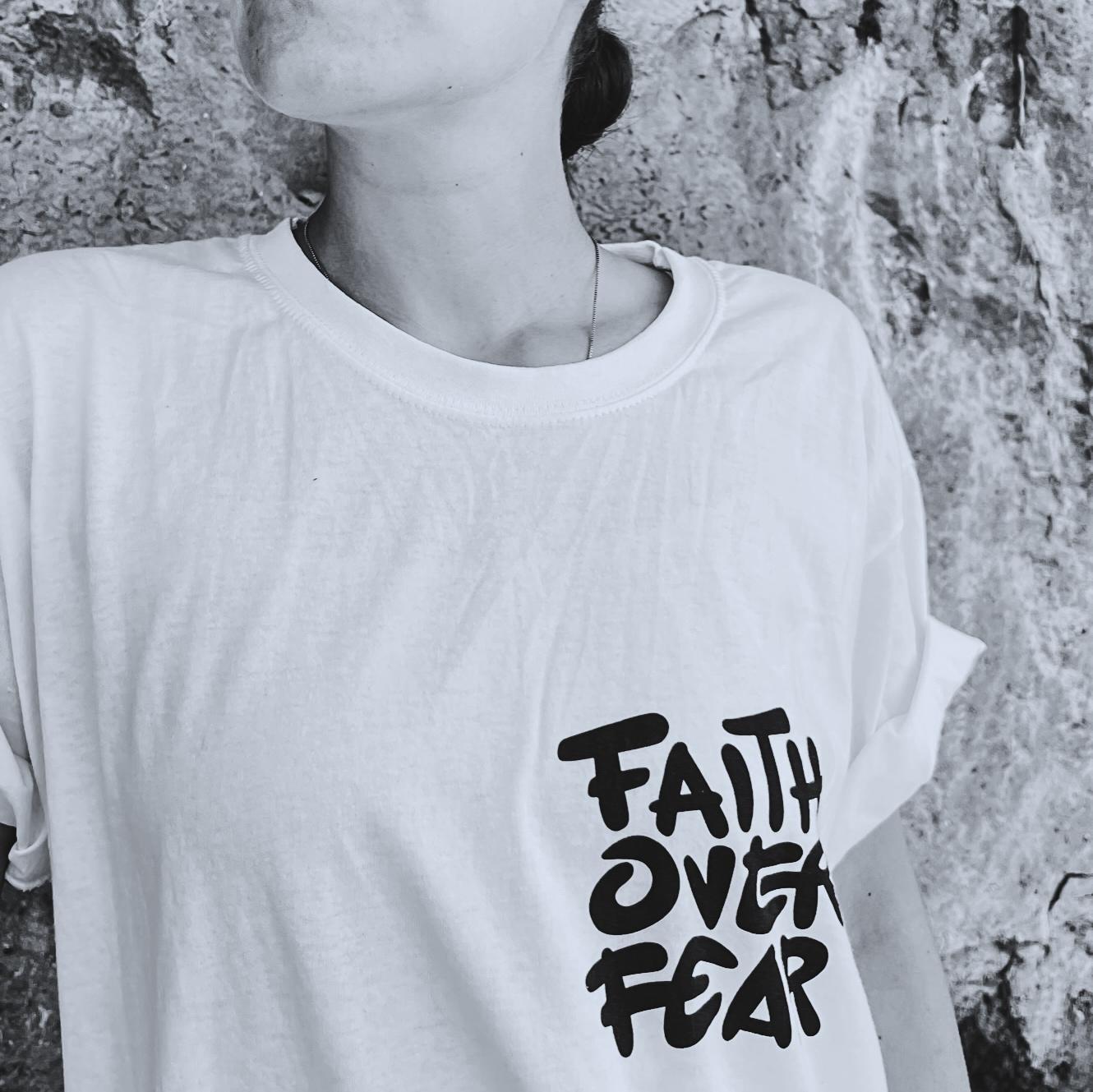 feardrop faith over fear shirt